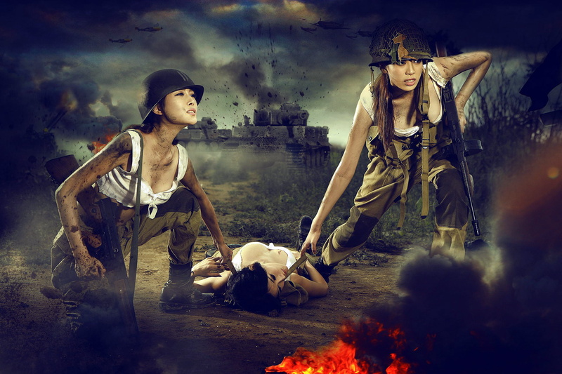 land, WOUNDED, Asian girls, WEAPONS, JAPAN, government, tree, women, TANKS, nature, smoke - physical structure, people, architecture, aggression, holding