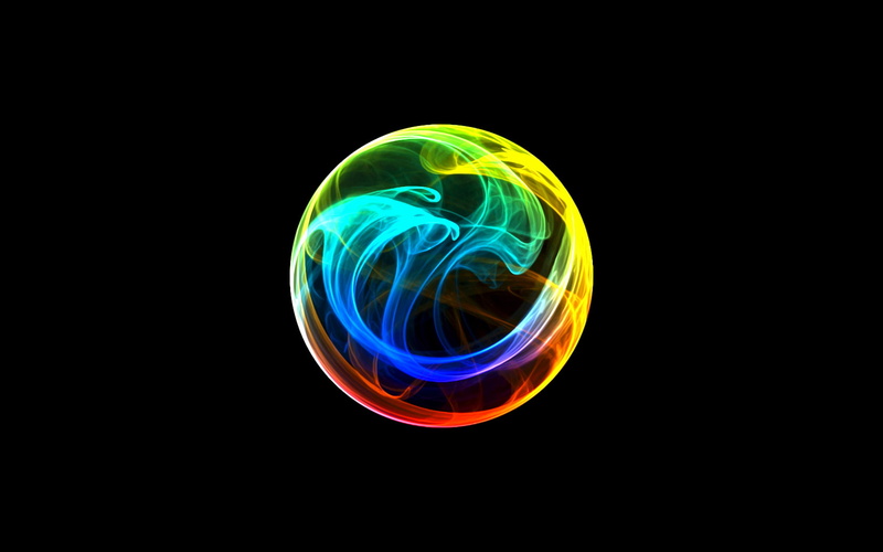 yellow, artistic, red, hd, smoke, 720P, illustration, blue, spherical