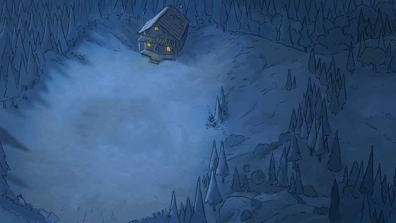 Forest, Hand-Drawn, Landscape, We Bare Bears, TV Show, Night, 1080P