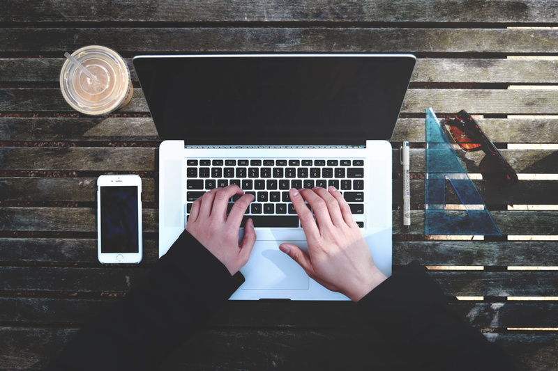 typing, person, technology, real people, high angle view, finger, flat, computer, hand, 5K, portable information device, human hand, one person, use, laptop