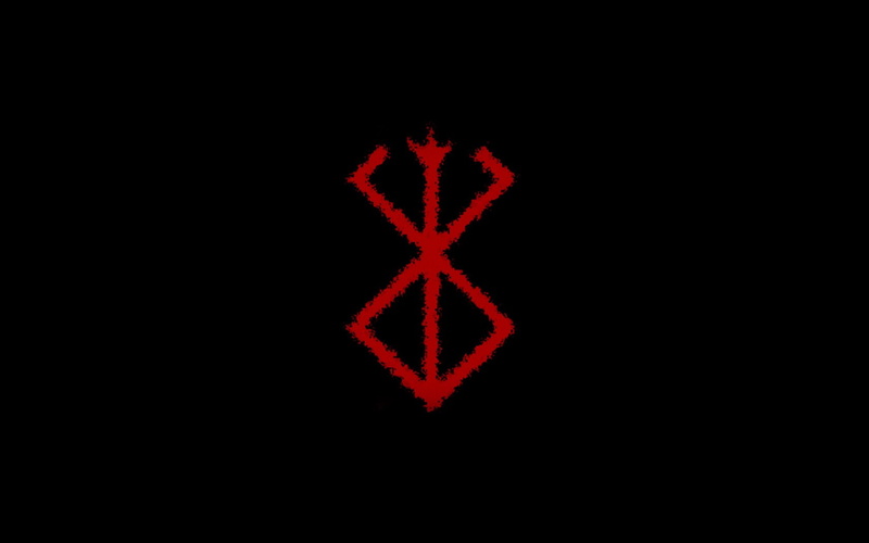 berserk minimalism kentaro miura, black background, symbol, emotion, 720P, indoors, copy space, sign, close-up, nature, red, simplicity, warning sign