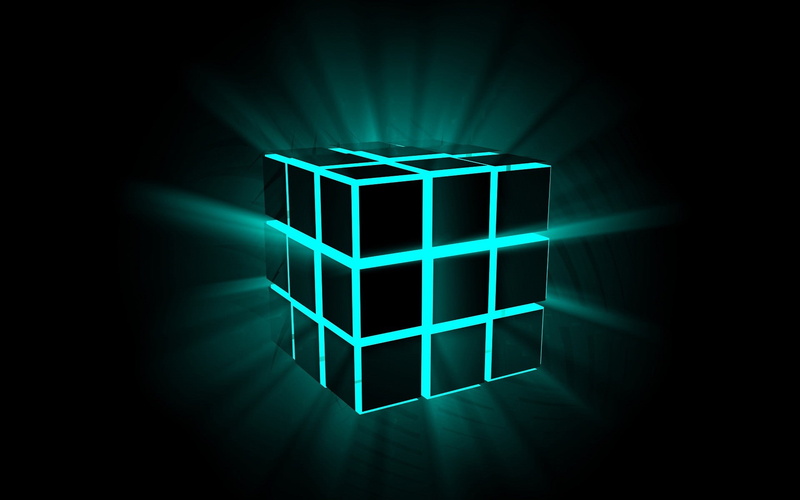 light - natural phenomenon, laser, studio shot, geometric shape, dark, turquoise colored, light beam, shape, lighting equipment, pattern, no people, rubik