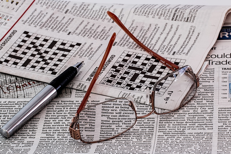 pattern, connection, publication, quiz, indoors, newspaper, table, still life, number, text, puzzle, close-up, 5K, eyeglasses, frame, book, technology