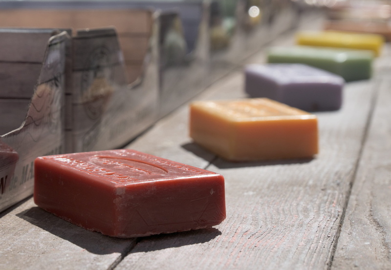 five, food and drink, still life, soap piece, red, sales stand, perfumed, marseille soap, gray, shape, plank, stand, stall, assorted, wellbeing, color