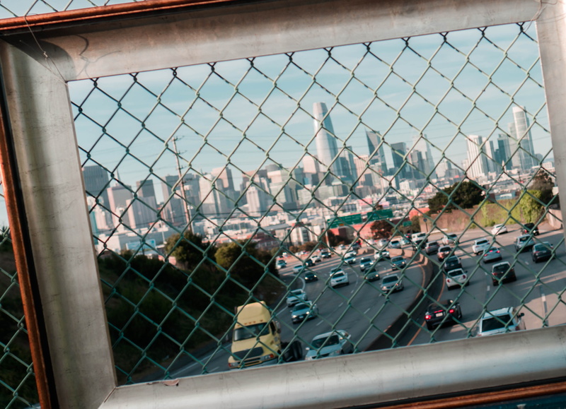 city, railing, metal, chainlink fence, bird, rise, san francisco, boundary, bay area, safety, car, animal, banister, military, building exterior, window