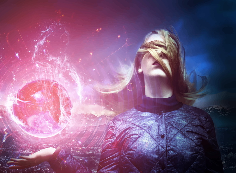witch, banner, sorceress, Photoshop, Space Chick, mightiness, photo manipulation, digital designs, Might And Magic, flyer, Oracle, wizard, wallpapper, spell