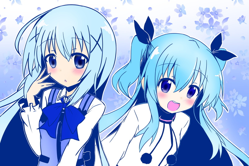desu, 2K, method), usagi, noel, chino, gochuumon, blue, method, sora, kafuu, (sora
