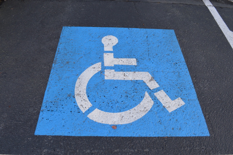 Handicap, human representation, high angle view, differing abilities, marking, road marking, 4K, disabled sign, sign, medical equipment, Parking Space