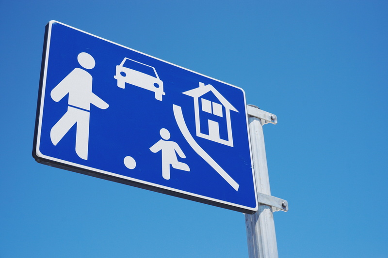 sign, information sign, transportation, traffic, football, sunny, outdoors, adult, no people, white, drive, directional sign, sky, guidance, communication