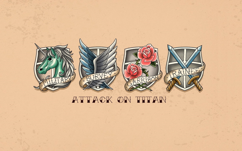 Survey, oriental, asiatic, mythological animal, trainee, japanese, unicorn, manga, Stationary Guard, horn, 1080P, Attack on Titan, flower, Scouting Legion