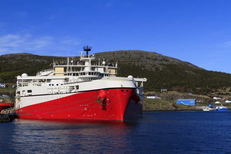 sky, architecture, atlantic, seismology, ocean, mountain, passenger craft, no people, boat, land, blue, transportation, built structure, oil, outdoors