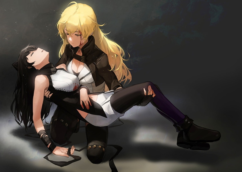 real people, Blake Belladonna, hair, 720P, lifestyles, young adult, depression - sadness, people, fashion, beautiful woman, women, RWBY, blond hair, two people