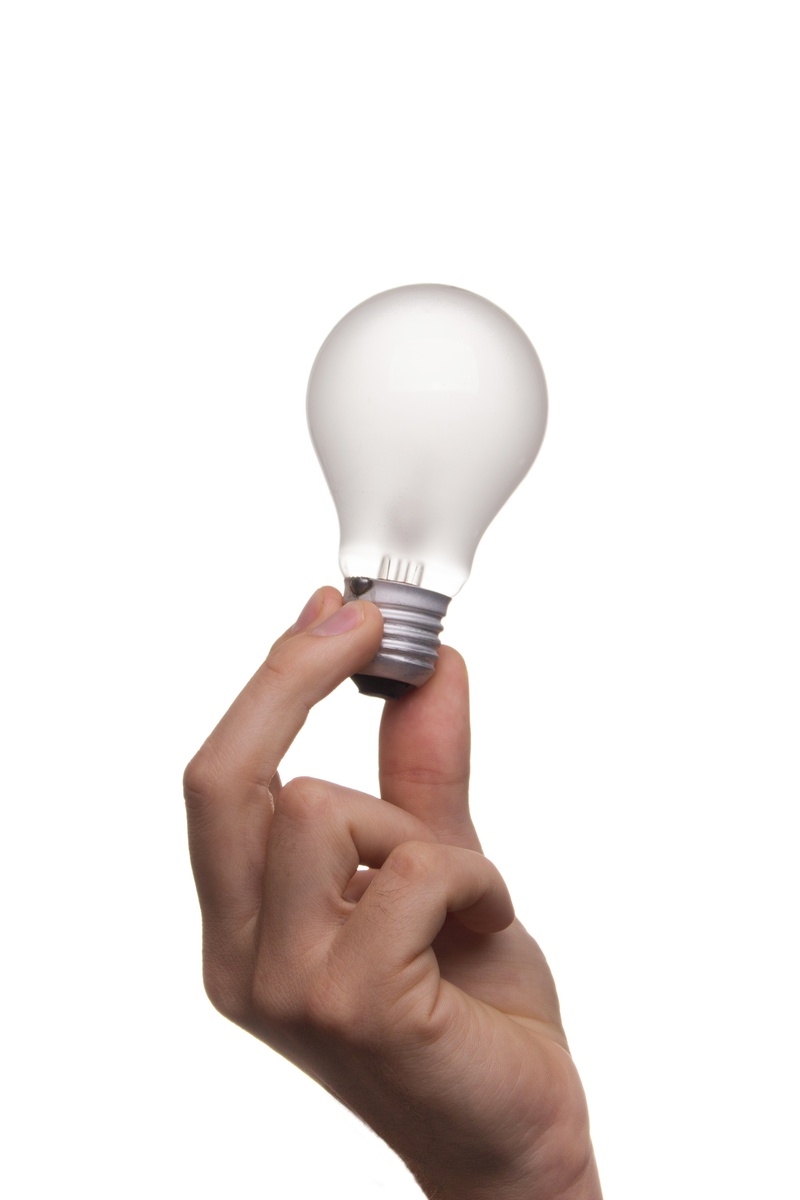 genius, brilliant, studio shot, thinking, solution, thought, efficiency, close-up, human body part, invention, hand, science, creation, consider, lamp