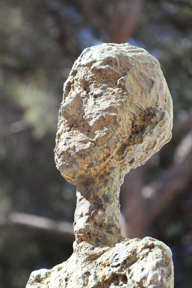 saint-paul-de-vence, europe, thinking, mushroom, balance, sculpture, day, focus on foreground, sharpness, outdoors, plant, fondation maeght, sunlight, solid