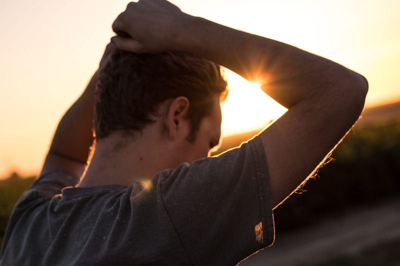 sun, sun flare, outdoors, people, human arm, hair, only men, adults only, holding, relaxation, headshot, young Adult, adult, Ponder, golden hour, arms raised