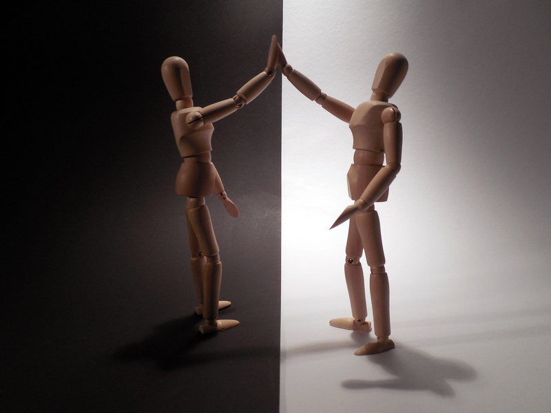 adult, teamwork, creativity, studio shot, mannequin, tolerance, cooperation, insight, wooden, skill, doll, contrariety, people, 2K, friendship, ballet