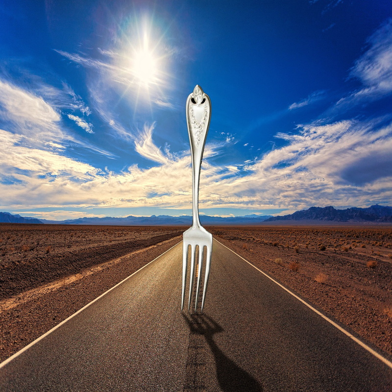 fork, horizon, landscape, day, cloud - sky, choice, arid climate, fork in the road, decide, sunlight, 2K, symbol, no people, road, nature, the way forward