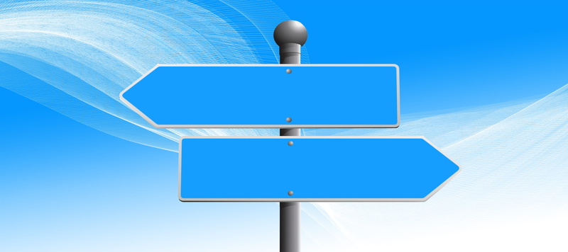 directory, road sign, note, blue background, away, two, new age, opportunity, chance, technology, decisions, street sign, window, here, point of view, no people