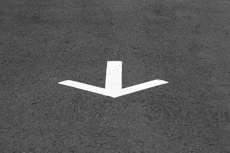 Arrow, roadsign, road marking, marking, information symbol, Street, street signs, high angle view, Way, arrow symbol, white, road to success, Sign, strategy