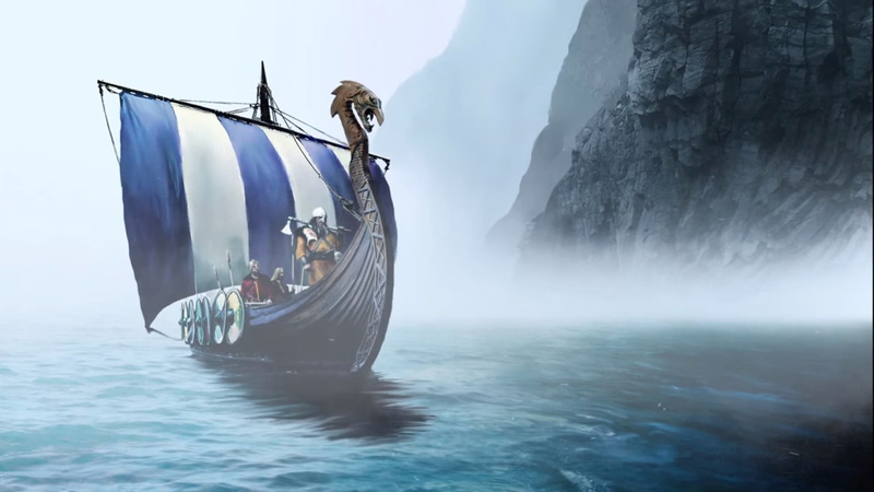 shield, warrior, sea, montain, weaponshield, Expeditions Viking, bolt, 1080P, viking