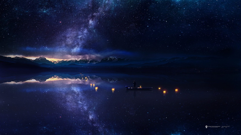 space and astronomy, sky, outdoors, galaxy, science, tranquility, no people, astronomy, spirit, night, star field, nature, star, 2K, milky way, water