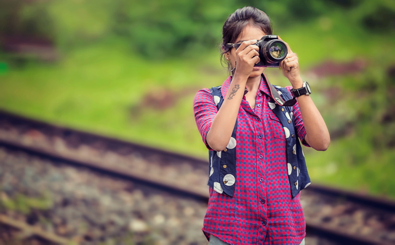 outdoors, binoculars, nature, standing, caucasian Ethnicity, photography, photographing, hand, lifestyles, taking, railroad track, activity, photo, waistcoat