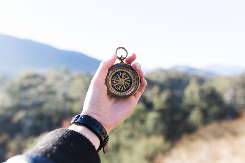 5K, person, focus, close-up, photography, exploration, human Hand, guidance, hiking, adventure, brass, selective, pocket watch, adult, focus on foreground