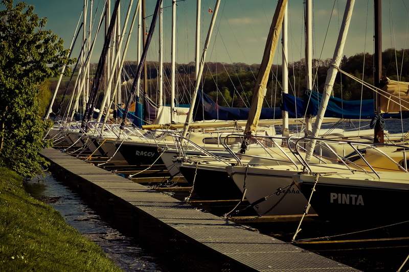 dew, abendstimmung, no people, moored, nautical vessel, sail masts, sailing ship, leisure, holiday, anchorage, boat masts, 4K, transportation, mast, mood