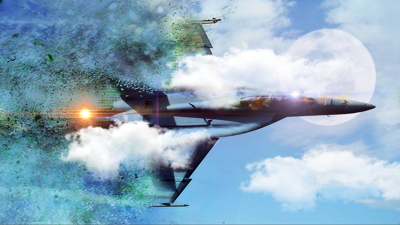cloud - sky, war, smoke - physical structure, sky, transportation, speed, day, flying, aircraft, outdoors, jet, security, airplane, combat, motion, gray