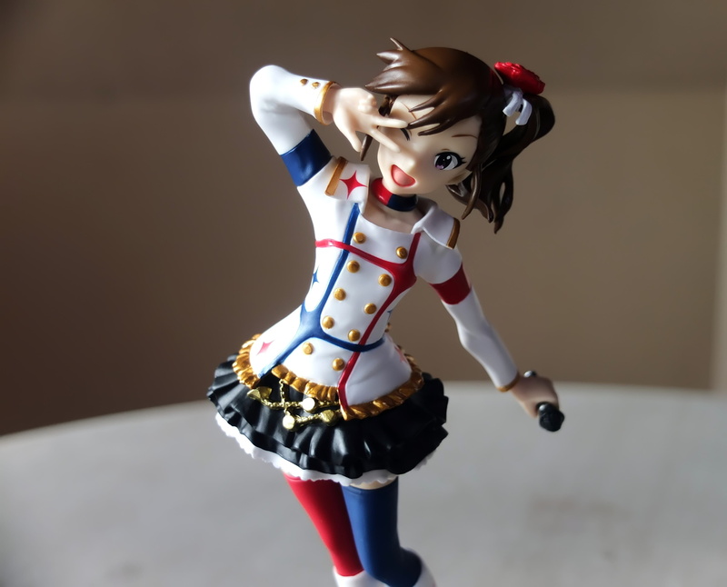 japanese, quality, 2K, cartoon, focus on foreground, indoors, female, plastic, high, figure, close-up, toy, studio shot, anime, idol, no people, creativity