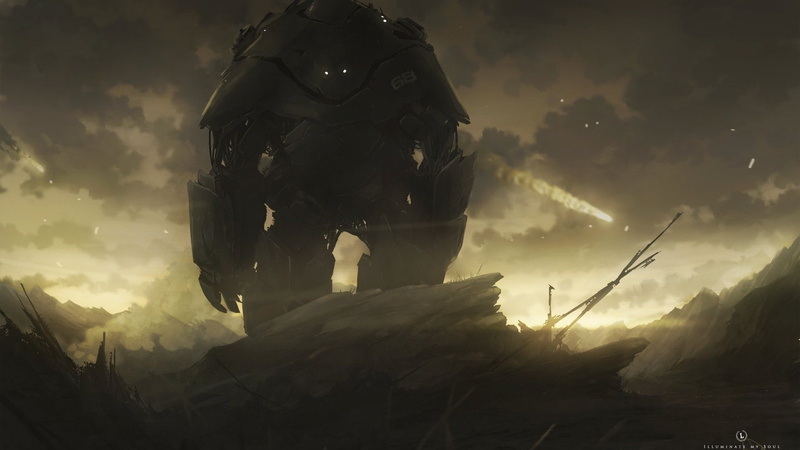 art, fantasy, Futuristic, x, artwork, hd, colossus, abstract, robo, giant, 1080P