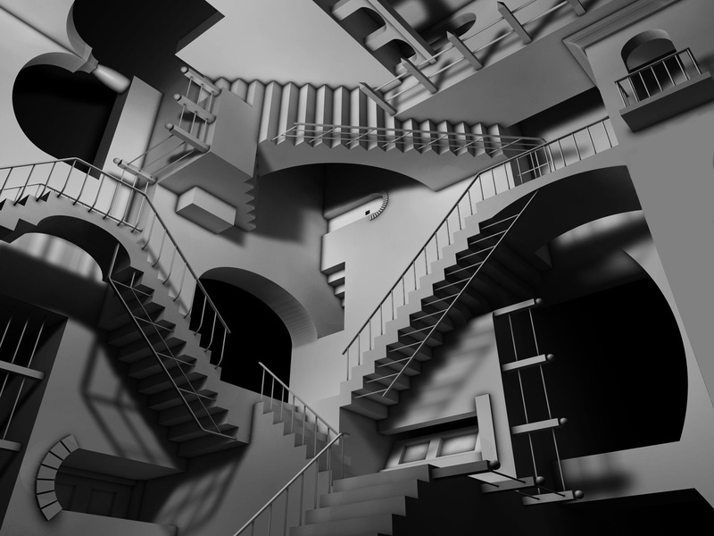 artwork, 720P, cgi, labyrinth, escher