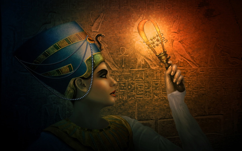 portrait, Nefertiti, celebration, females, human body part, dark, concepts, sistrum, painting, people, young Adult, men, body part, young women, decoration