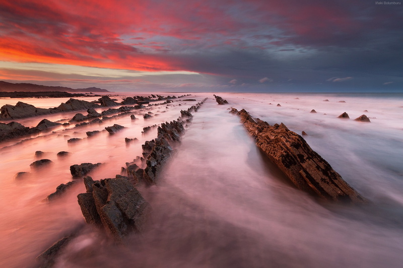 stones, 1080P, extract, nature, Spain, sea, ridges, rocks