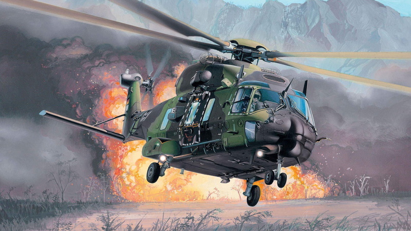 helicopter, Eurocopter, fire, NH90, 1080P, extraction, NHI, multipurpose, the explosion
