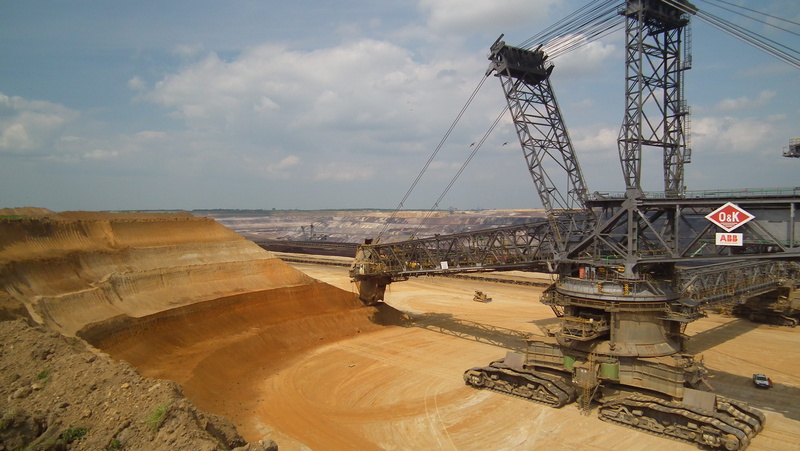 construction site, Garzweiler, raw material extraction, built structure, open, mining, water, industry, bucket wheel excavators, quarry, day, coal mine