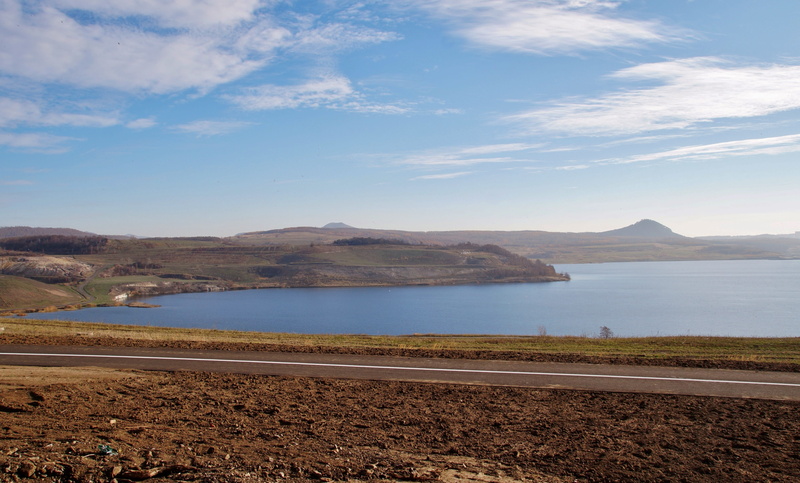 sky, non-urban scene, deep, lake, tranquil scene, the activities of the, central mountains, mines, ecology, after mining, no people, lagoon, extracted