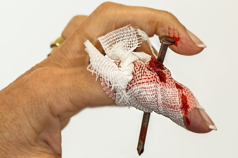 hospital, knitting needle, studio shot, heal, adult, creativity, help, close-up, hand, medic, pain, sewing needle, first aid, finger, trauma, healing, nail