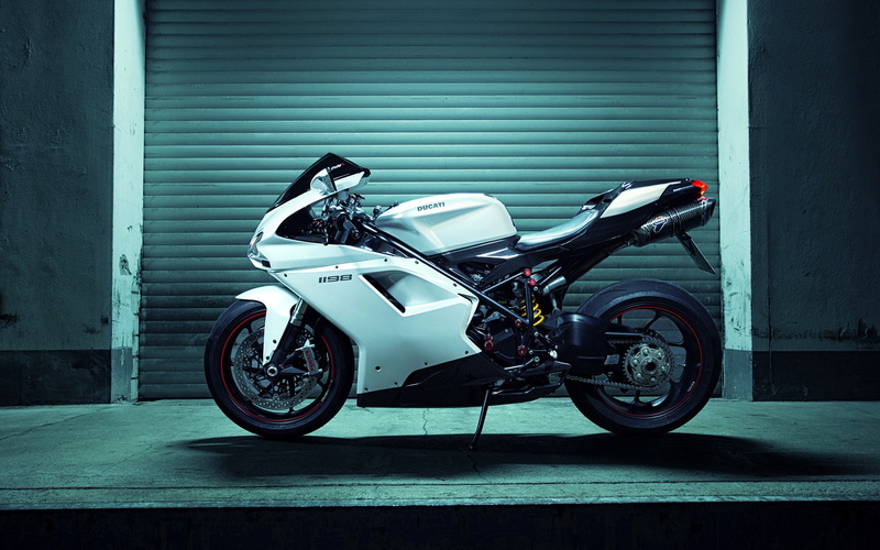 Superbike, 1080P, ducati, Cancer Side, white, sports, italiana, Shuting, Ducati 1198 Italiana, motorcycle, Nigtn