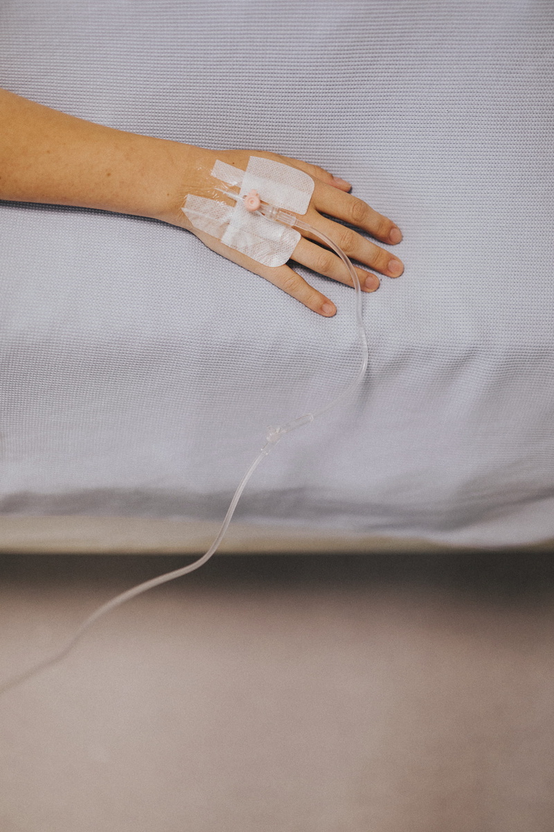 needle, treatment, woman, healthcare, high angle view, close-up, adult, female, virus, person, connection, healthcare and medicine, medicine, hand, tube