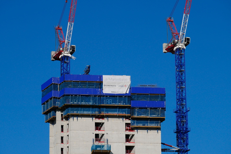 nouvel, blue, occupation, crane - Construction Machinery, clear sky, development, nature, sky, built Structure, scaffolding, tower, gratte ciel, machinery