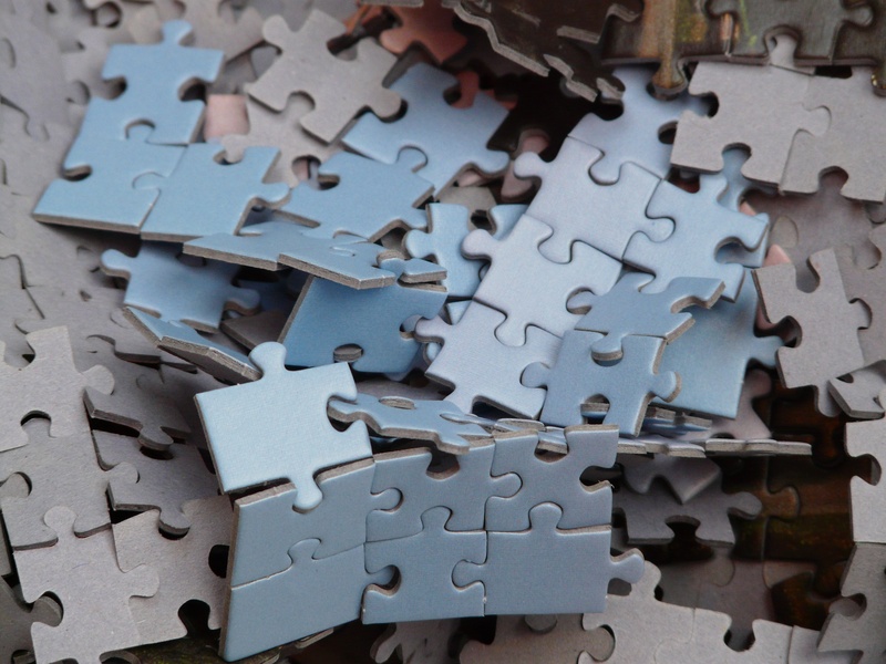 leisure games, puzzle, leisure activity, puzzles, relaxation, piecing together, still life, abundance, connection, jigsaw piece, full frame, high angle view