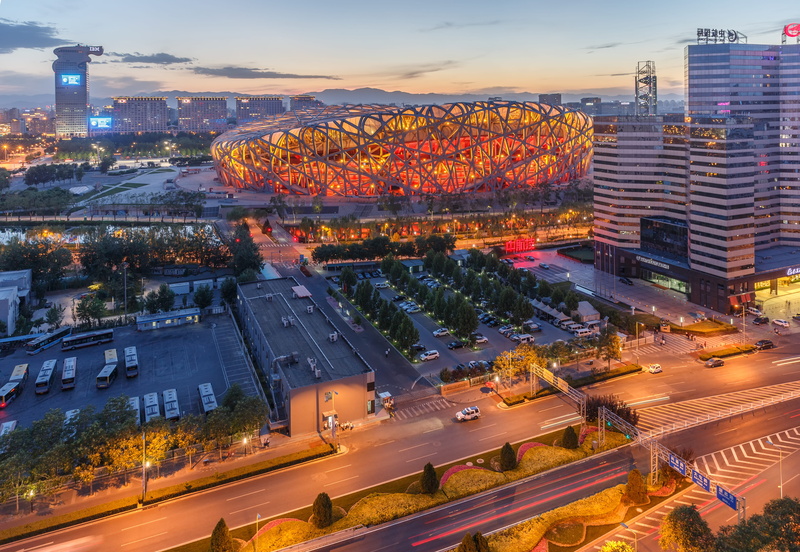 climbing stairs, 4K, city street, sky, no people, city, building, high angle view, city life, beijing, architecture, cityscape, the scenery, transportation