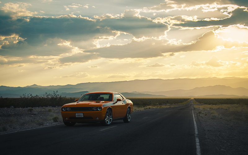 4x4, side view, sunset, beauty in nature, travel, journey, challenger, scenics, coupe, rural Scene, outdoors, competition, sport, desert, 4K, road, sports Car