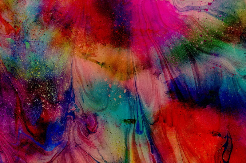 talcum powder, creativity, vibrant color, blots, motion, stains, pattern, dreamlike, multi colored, smudged, flowing, full frame, paint, art and craft
