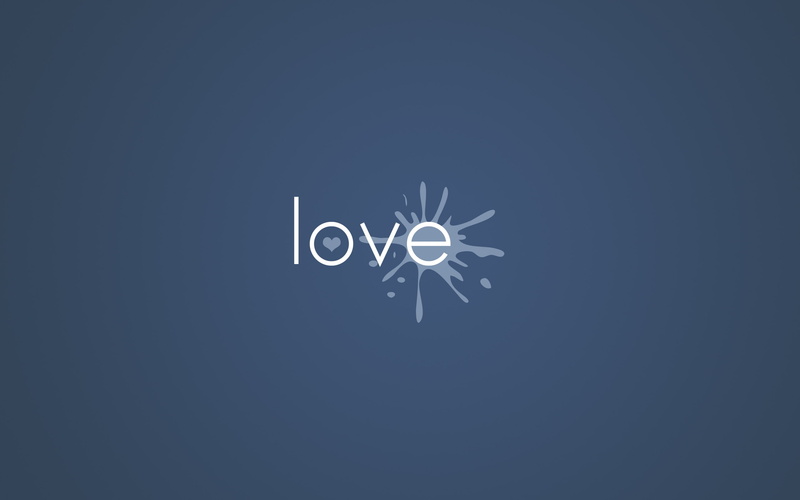 2K, Heart, Minimalism, Background, Paint, Blot, Love, The word, The inscription