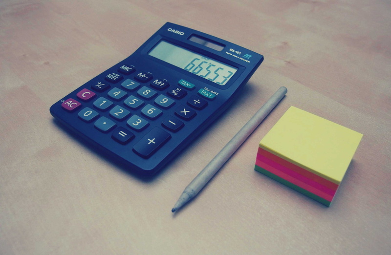 number, plus sign, finance, grey, day, post-it notes, yellow, business, accounting, pen, high angle view, still life, corporate business, counting, pencil