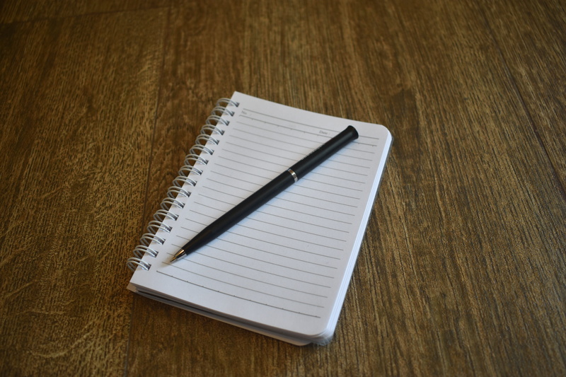 no people, writing, indoors, blank, empty, wood - material, dairy, pencil, page, paper, two objects, table, spiral notebook, write, open, note, notebook