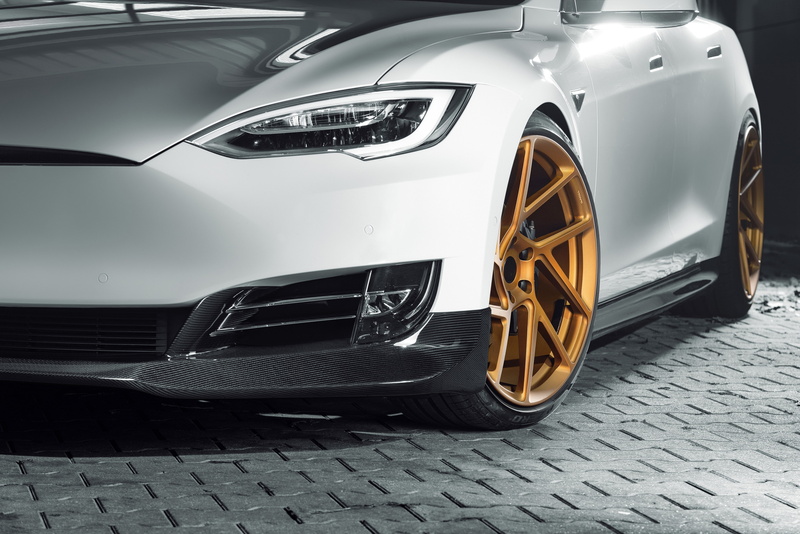headlight, garage, transportation, cobblestone, Novitec, vintage car, stationary, car, wheel, 4K, city, Tesla Model S, mode of transportation, no people