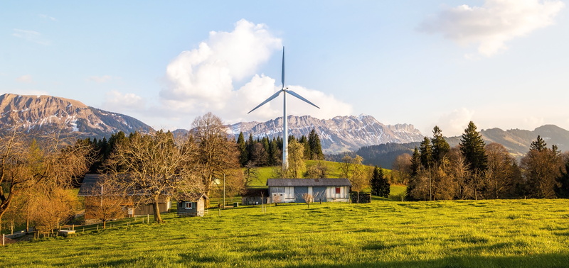 field, mountain range, still, environment, current, cloud - sky, alternative energy, renewable, outdoors, wind, wind power, alternative, landscape, beauty in nature